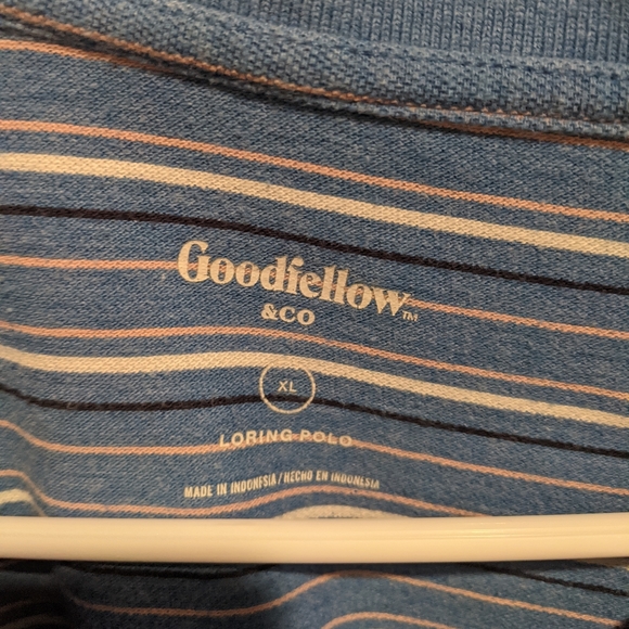DONATING 1/20/25 BOGO Goodfellow & Co Striped Blue Polo - Picture 4 of 5